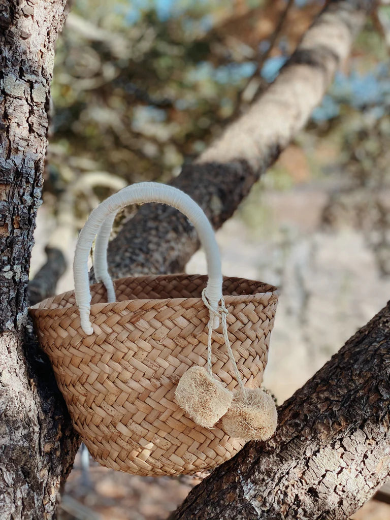Kayu Mini Tropez Pom Straw Tote - Main Image
