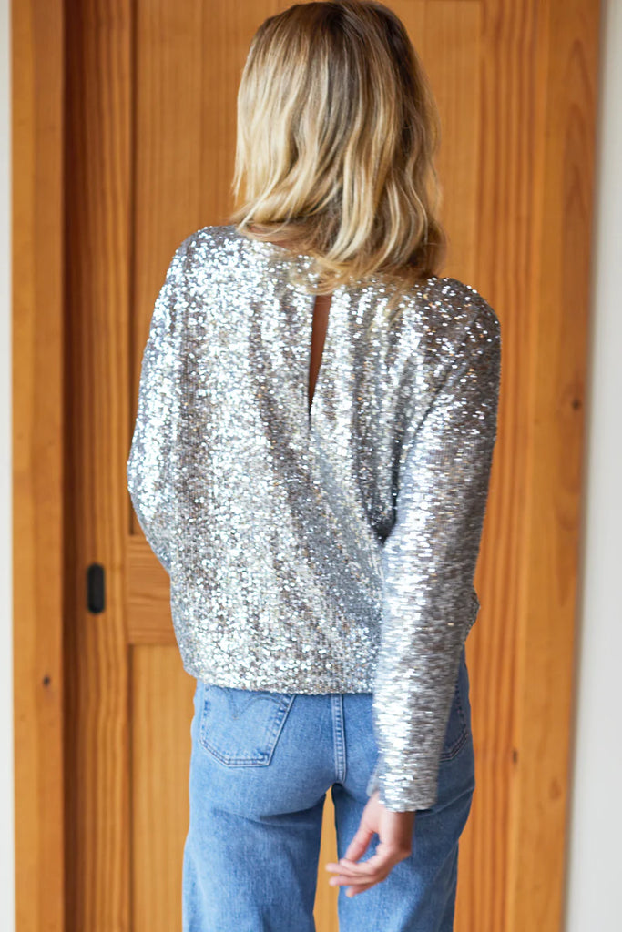Emerson Fry Keyhole Sequin Top