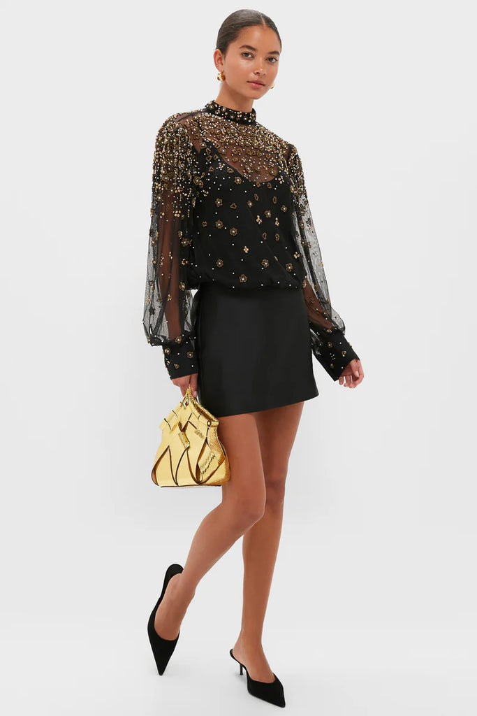Farm Rio Embroidered Bubble Blouse