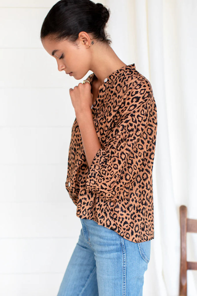 Emerson Fry Mandarin Collar Top