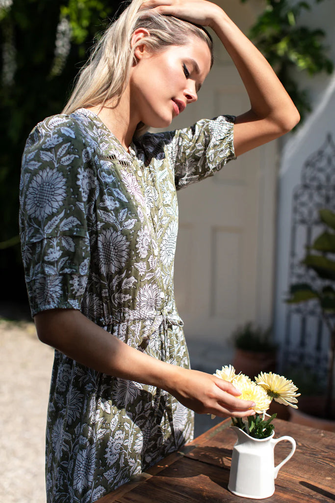 white christmas dresses Emerson Fry Marin Newbury Stripe Dress – A Tempo New York main image 0