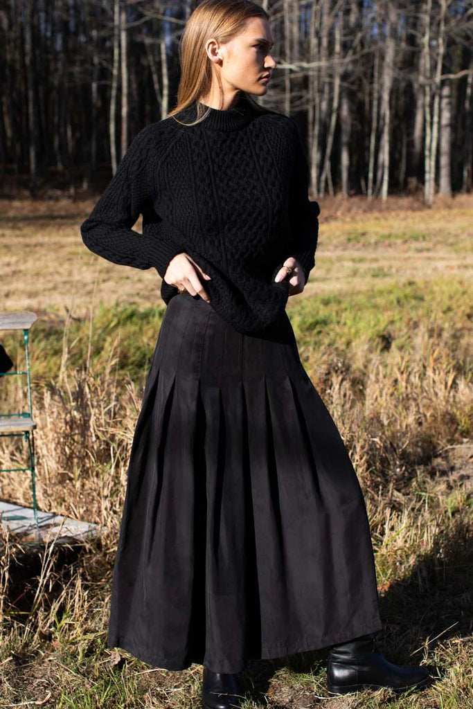 Emerson Fry Atelier Pleated Maxi Skirt