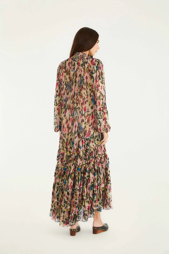 Farm Rio Blurry Tiny Flowers Maxi Dress