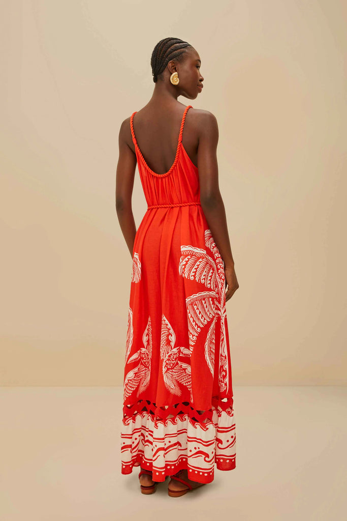 Farm Rio Majestic Coconut Tree Maxi Dress