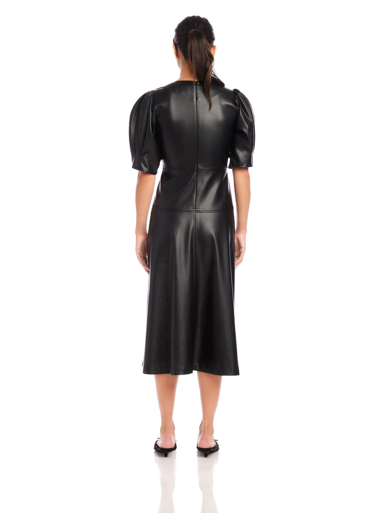 Fifteen Twenty Sierra Faux Leather Midi Dress