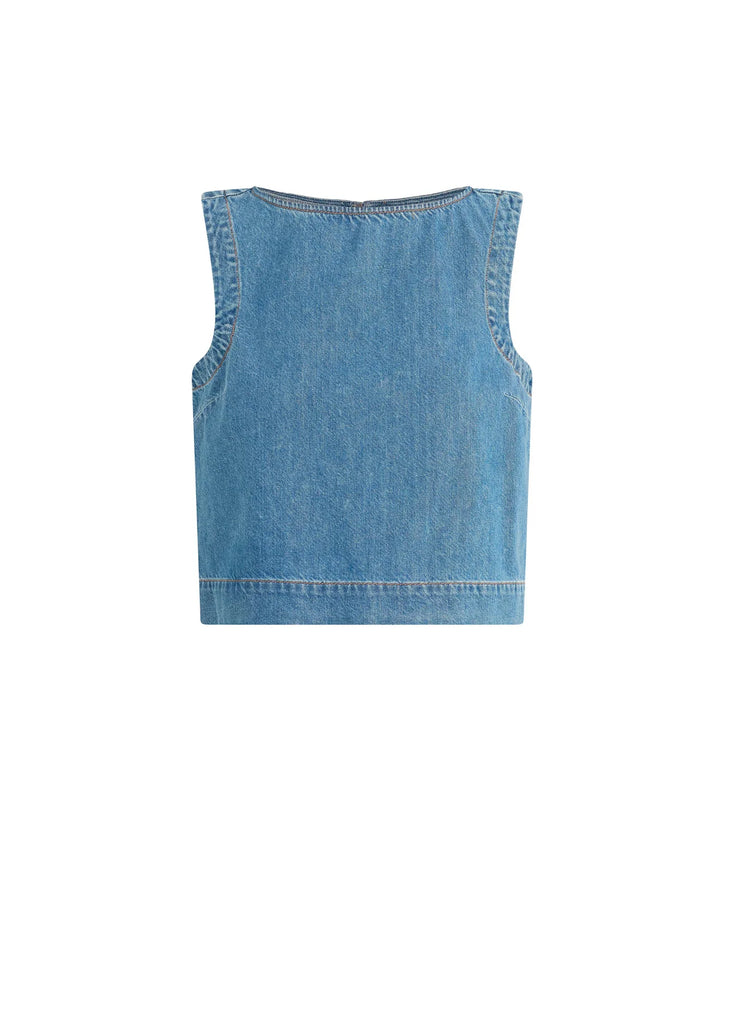 Joe's Jeans Boat Neck Denim Shell