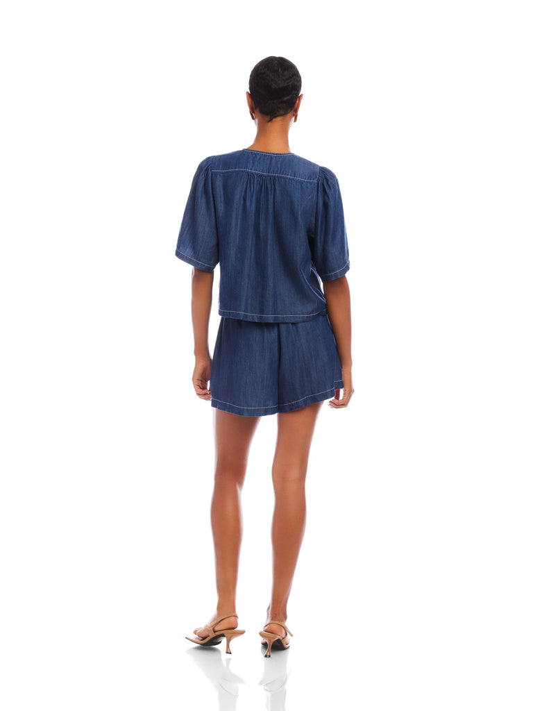 Fifteen Twenty Nadine Bow Detail Top